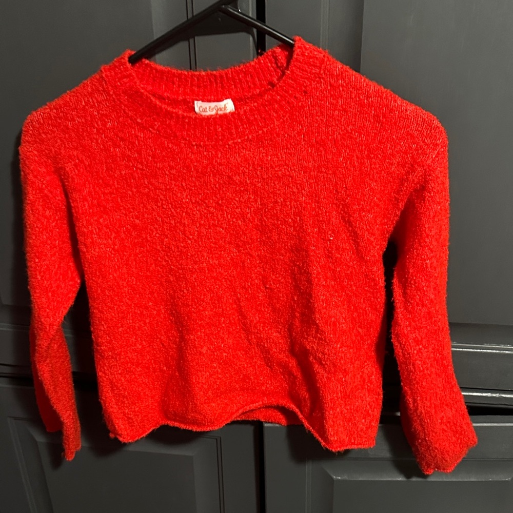 Cozy Red Sweater Girls